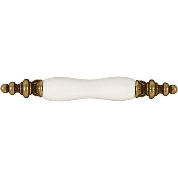 Hickory Hardware Tranquility P703-W White Ceramic Bar Drawer Pull Handle - Picture 2 of 5